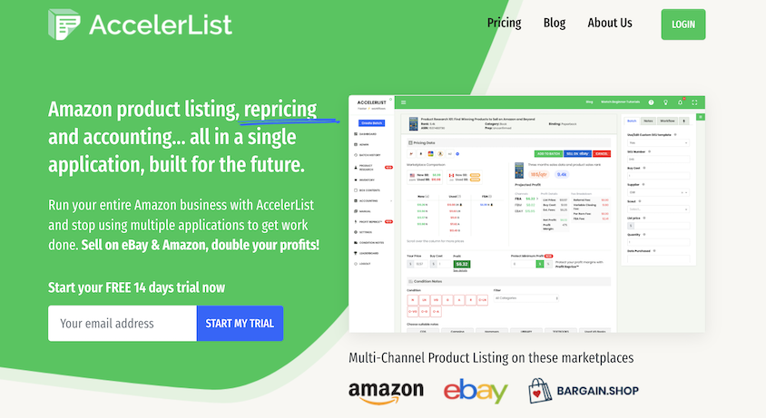 एक Amazon विश्लेषण उपकरण के रूप में, Accelerlist आपकी सूची में होना चाहिए।
