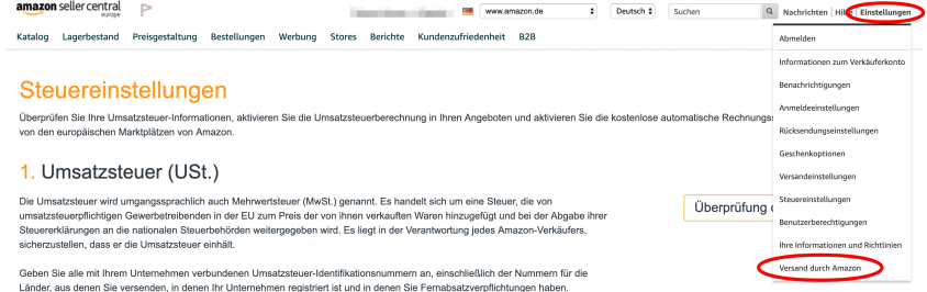 Aktivácia Amazon pan eu nastavenia, amazon pan eu DPH