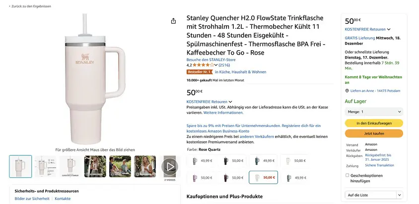 Amazon: Kõige müüdavamad tooted nagu Stanley Cup ei ole alati kindel valik.