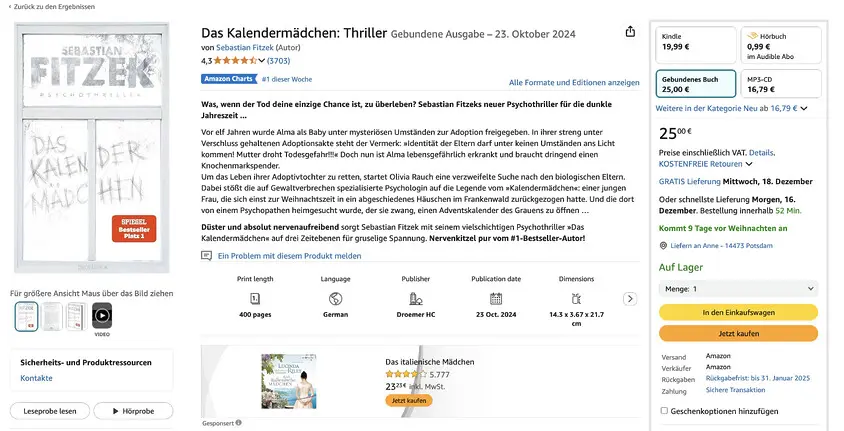 Amazon ei avalda 2025. aasta kõige müüdud tooted aruandeid.