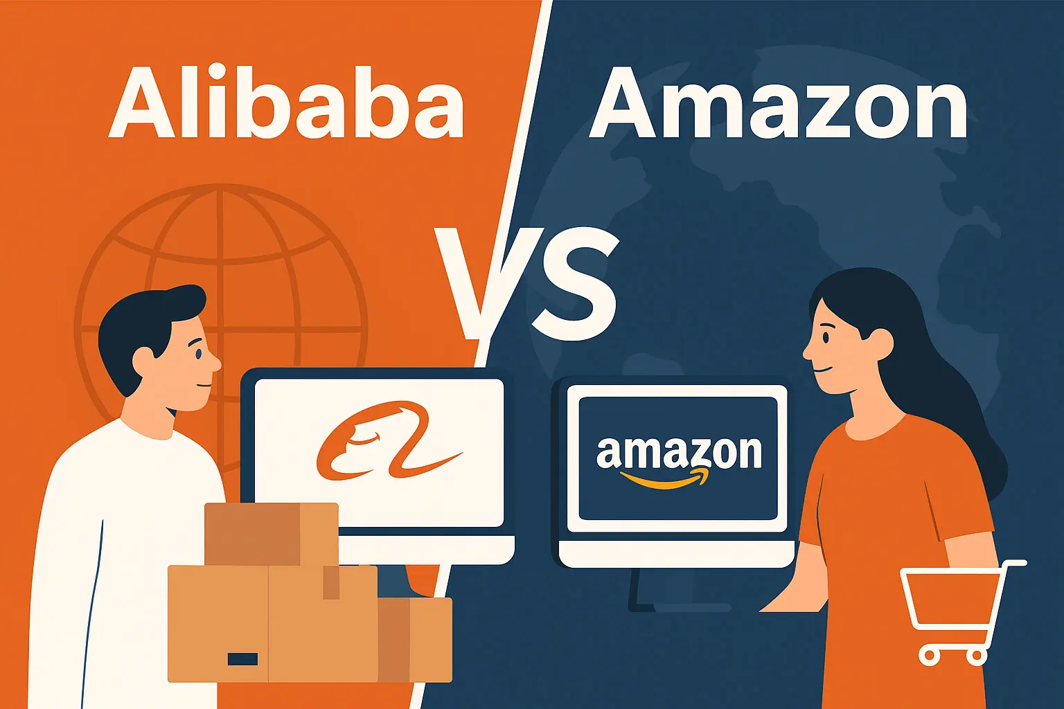 Alibaba vs. Amazon – skirtumai ir galimybės
